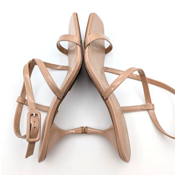 Nine West Hinell Kitten Heel Sandal Ankle Strap Warm Buff Size US10M EU41 - Picture 6 of 9